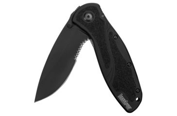 Image of Kershaw K.O. Blur, Black Aluminum w/Trac-Tec Insert, ComboEdge K1670BLKST