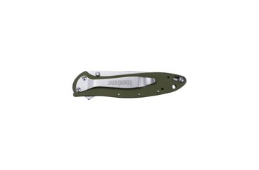 Image of Kershaw K.O. Leek, Olive 6061-T6 Aluminum Handle, Black Plain Edge K1660OL
