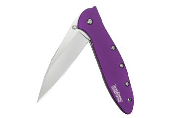 Image of Kershaw K.O. Leek, Purple 6061-T6 Anodized Aluminum Handle, Plain K1660PUR