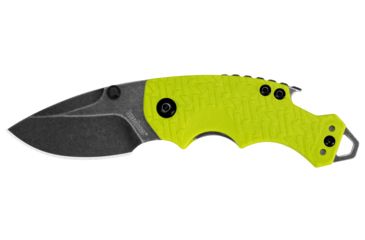 Image of Kershaw Shuffle Folding Knife, 2.4in Blackwash Plain w/Clip, Lime Glass-Filled Nylon w/K-Texture Grip Handle, Box, K8700LIMEBW