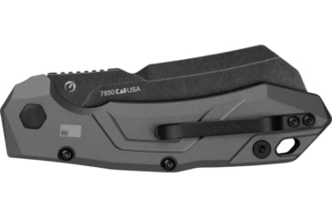 Image of Kershaw Launch 14 Automatic Folding Knife, 3.3in, CPM 154, Cleaver Blade, Black Oxide BlackWash, Black Aluminum/Carbon Fiber Handle, 7850