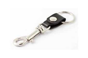 Image of Key-Bak 5905A Bolt Snap w/ Leather Split Ring Holder Key Accessory, 1.125in Split Ring, Black 0305-907