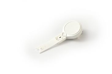 Image of Key-Bak Mini-Bak ID Twist-Free Retractable Reel w/ 36in Nylon Cord, Swivel Bulldog Clip, Twist-Free ID Strap, White 0066-015