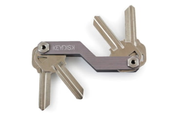 Image of KeyDisk KeyDisk Mini Gun Metal Gray, 3in Overall, Comes With 10 Rubber Spacers And A Set Of Extenders, Bottle Opener/Key Fob Attachment, SS Screws, Capacity 8 Keys, KYD002