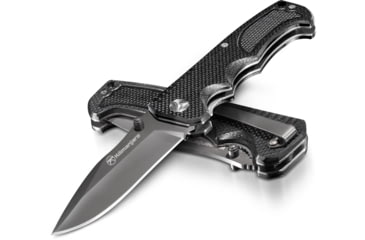 Image of Kilimanjaro Gear Annex Folding Knife,3.5in, Black G10 Handle, Black Plain Blade KJ910029