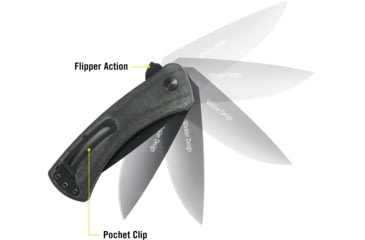 Image of Kilimanjaro Gear AUS-10 Stainless Steel Blade DW Folder Folding Knife, Overall Length 7,5 in., Gray, 910143