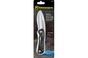 Image of Kilimanjaro Gear Caula Folding Knife,3.4in, Black Skeletonized G10 Handle,Plain Blade KJ910023