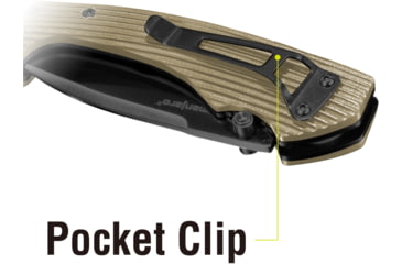 Image of Kilimanjaro Gear Firma Folding Knife,3.2in Black Plain Blade,Tan G10 Handle KJ910015