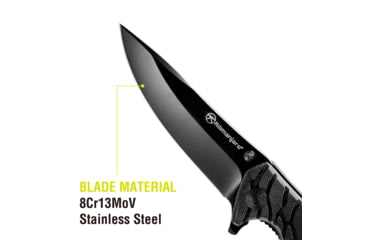 Image of EDEMO Kilimanjaro Gear Makazi Folding Knife,3.8in, Black G10 Handle,Plain Black Blade KJ910083, EDEMO1