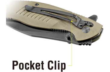 Image of Kilimanjaro Gear Morsa Folding Knife,3.5in,Tan Wood Grain G10 , Black Plain Blade KJ910028