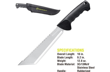 Image of Kilimanjaro Gear TM16 Tanto Machete w/ Saw Back,16in KJ910041