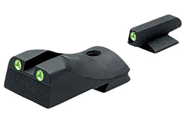 Image of Kimber 1911 Slant Fixed Square-Notch Tritium Pistol Night Sight Set, Green/Tritium Front, Green/Tritium Rear, Black, ML11212