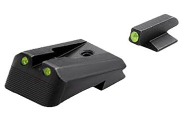 Image of Kimber 1911 Tactical Wedge Fixed Square-Notch Tritium Pistol Night Sight Set, Green/Tritium Front, Green/Tritium Rear, Black, ML11219