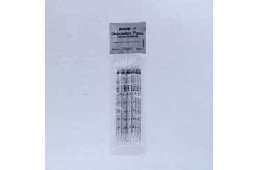 Image of Kimble/Kontes Shorty Disposable Serological Pipets, Case of 50, Glass, Sterile, Plugged, Kimble Multi-Packs, 72110 50510