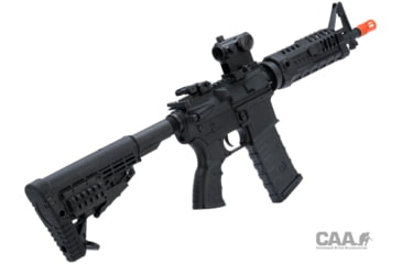 Image of King Arms / Eagle Force CAA Licensed M4 Airsoft AEG Rifle by King Arms, Model CQB, Black, CAD-AG-07-BK