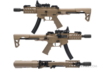 Image of King Arms / Eagle Force PDW 9mm SBR Airsoft AEG Rifle, Shorty, Desert Earth, KA-AG-229-DE