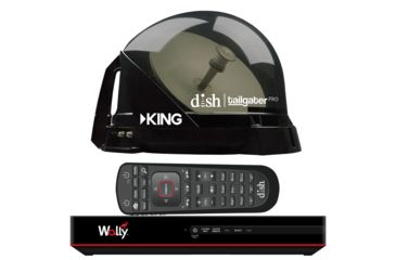 Image of KING Tailgater Pro Premium Satellite Portable TV Antenna w/DISH Wally HD Receiver DISH 73417