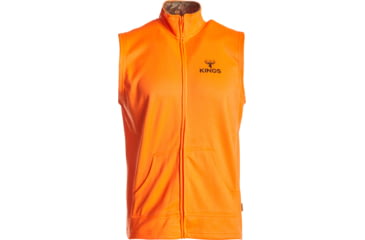 Image of King's Camo Full Zip Poly Vest - Men's, Blaze Orange, Large, KBZ420-BZ/DS-L