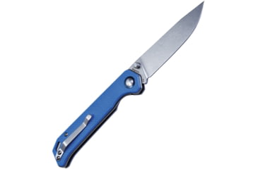Image of Kizer Cutlery Begleiter Linerlock Blue Folding Knife, 3.63in Stonewash Vg-10 SS Blade, Blue G10 Handle, Thumb Stud, Pocket Clip, V4458A3