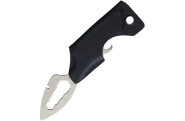 Image of Kizer Cutlery Crocotool, 4.25in Overall, Small Blade L Bottle Opener L Can Opener L Hex/Bit Driver L Wire Cutter L Pry Bar, Satin S35Vn SS Construction, Black Kydex Neck Sheath, T111