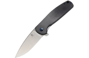 Image of Kizer Cutlery Gemini Linerlock Micarta Folding Knife, 3.13 stonewash finish Bohler N690 stainless blade, Black linen micarta handle, V3471N3