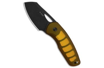 Image of Kizer Kizer Hornet Fixed Blade Knife PEI 2.5" Black PVD &amp; Stonewashed, Yellow, 14C28N, adult, BHQ-231181