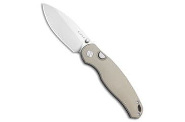 Image of Kizer Kizer Phoca BD Button Liner Lock Knife Sand Aluminum 3" Satin, Gray, 14C28N, adult, BHQ-227981