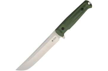 Image of Kizlyar Senpai Fixed Blade Knife, 6.75in, AUS-8 Steel, Standard Edge, Satin, Green, Kraton Handle KK0218