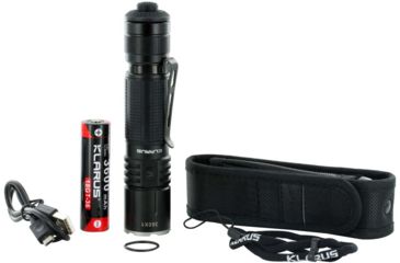 Image of Klarus 360X1 1 x 18650/ 2 x CR123A/ 16340 CREE XHP35 HD E4 LED Rechargeable EDC/Tactical Flashlight, 1800 Lumens, Black, 360X1
