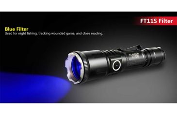 Image of Klarus Flashlight Filter, XT11/ XT11S/ XT12S/ XT11GT Flashlights, Anodized, Blue, FT11S-BLUE