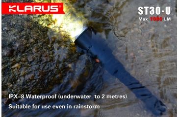 Image of Klarus ST30-U Cree XM-L2 Waterproof LED Flashlight,Black,1080 Lumens KLARUS-ST30-U-XML2