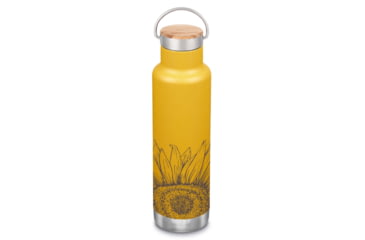 Image of Klean Kanteen 20oz Insulated Classic Bottle w/ Bamboo Cap, Sunflower, 1010920