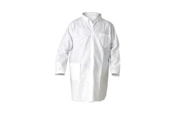 Image of Kleenguard A20 Breathable Particle Protection Lab Coats, White, Large 10029