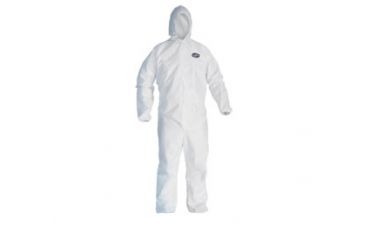 Image of Kleenguard A80 Chemical Permeation &amp; Jet Liquid Protection Coveralls, White, Large 45643