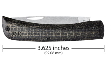 Image of Knife Case Sod Buster Jr Folding Knife, 2.8in, Tru-Sharp Stainless Steel, Skinner, Burlap Laminate Black Handle, 66382