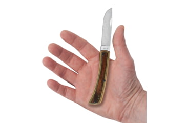 Image of Knife Case Sod Buster Jr Folding Knife, 2.8in, Tru-Sharp Stainless Steel, Skinner, Dymalux Wood Brown/Green Handle, 66381