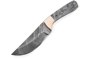 Image of Knifemaking Clip Point Copper with Damascus Steel Handle, Knife Blade, 8.5in Overall, 4in Damascus Steel Clip Point Blade, Damascus Steel Handle, Copper Bolster, Full Tang, BL-DM2737