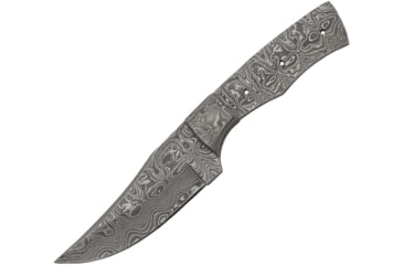 Image of Knifemaking Damascus Blade Blank Fixed Blade Knife, 8 3/4in Fixed Blade Knife, Blade Blank, 8.75in Overall, 4.5in Damascus Steel Skinner Blade, Damascus Steel Handle, BL-DM2723