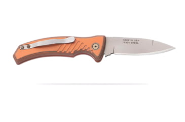 Image of Knives of Alaska Eagle Auto Automatic Folding Knife, 2.9in, CPM MagnaCut Stainless Steel, Spear Point Blade, G10, Orange/Black Handle, 00958FG