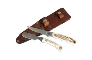 Image of Knives of Alaska Jeager D2 Muskrat Combo Knives, Stag Handle, Natural 00303FG