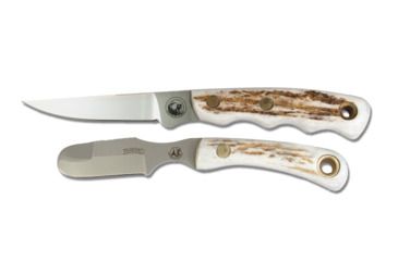Image of Knives of Alaska Jeager D2 Muskrat Combo Knives, Stag Handle, Natural, 00303FG
