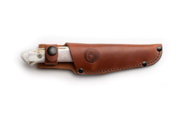 Image of Knives of Alaska Legacy Fixed Blade Knife, 3.25in, Magnacut Stainless Steel, Drop Point Blade, Stag, White/Brown, 00964FG