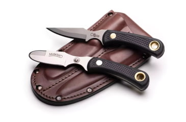 Image of Knives of Alaska Muskrat / Cub Bear Combo Fixed Blade Knives, 2.25in / 2.75in, CPM-S30V Stainless Steel, Round Point/Caping Blade, Santoprene, Black Handle, 00102FG