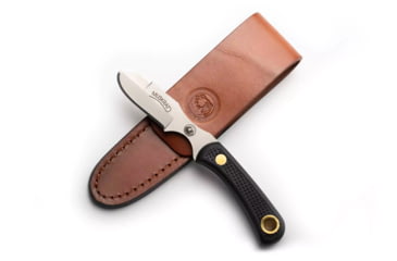 Image of Knives of Alaska Muskrat Fixed Blade Knife, 2.25in, Magnacut Stainless Steel, Round Tip Blade, Suregrip, Black, 00054FG