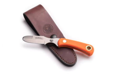 Image of Knives of Alaska Muskrat Fixed Blade Knife, 2.25in, Magnacut Stainless Steel, Round Tip Blade, Suregrip, Orange, 00055FG