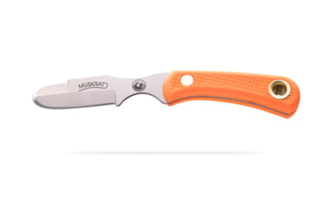 Image of Knives of Alaska Muskrat Fixed Blade Knife, 2.25in, Magnacut Stainless Steel, Round Tip Blade, Suregrip, Orange, 00055FG