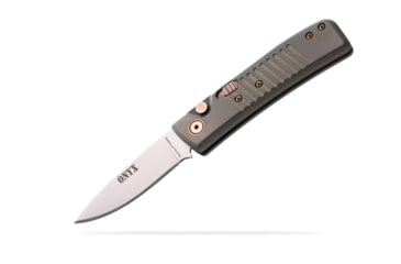 Image of Knives of Alaska Onyx Auto Automatic Folding Knife, 2.6in, CPM MagnaCut Stainless Steel, Drop Point Blade, G10, Black/OD Handle, 00953FG