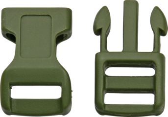 Image of Knotty Boys Hard Plastic Buckle- 100-Piece, OD Green, 1 1/2in. x 3/4in. KYCPOD