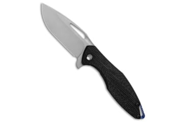 Image of Koenig Arius Folding Knife, 3.50in, CTS XHP, Drop Point Blade, Micarta, Black Handle, Patterned, Black/Gray, 8.50 inch, BHQ-84257