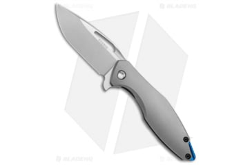 Image of Koenig Arius Folding Knife, 3.50in, CTS XHP, Drop Point Blade, Titanium, Gray Handle, w/ LP, Bead Blast Titanium, SW, Satin, Gray/Gray, 8.50 inch, BHQ-92464